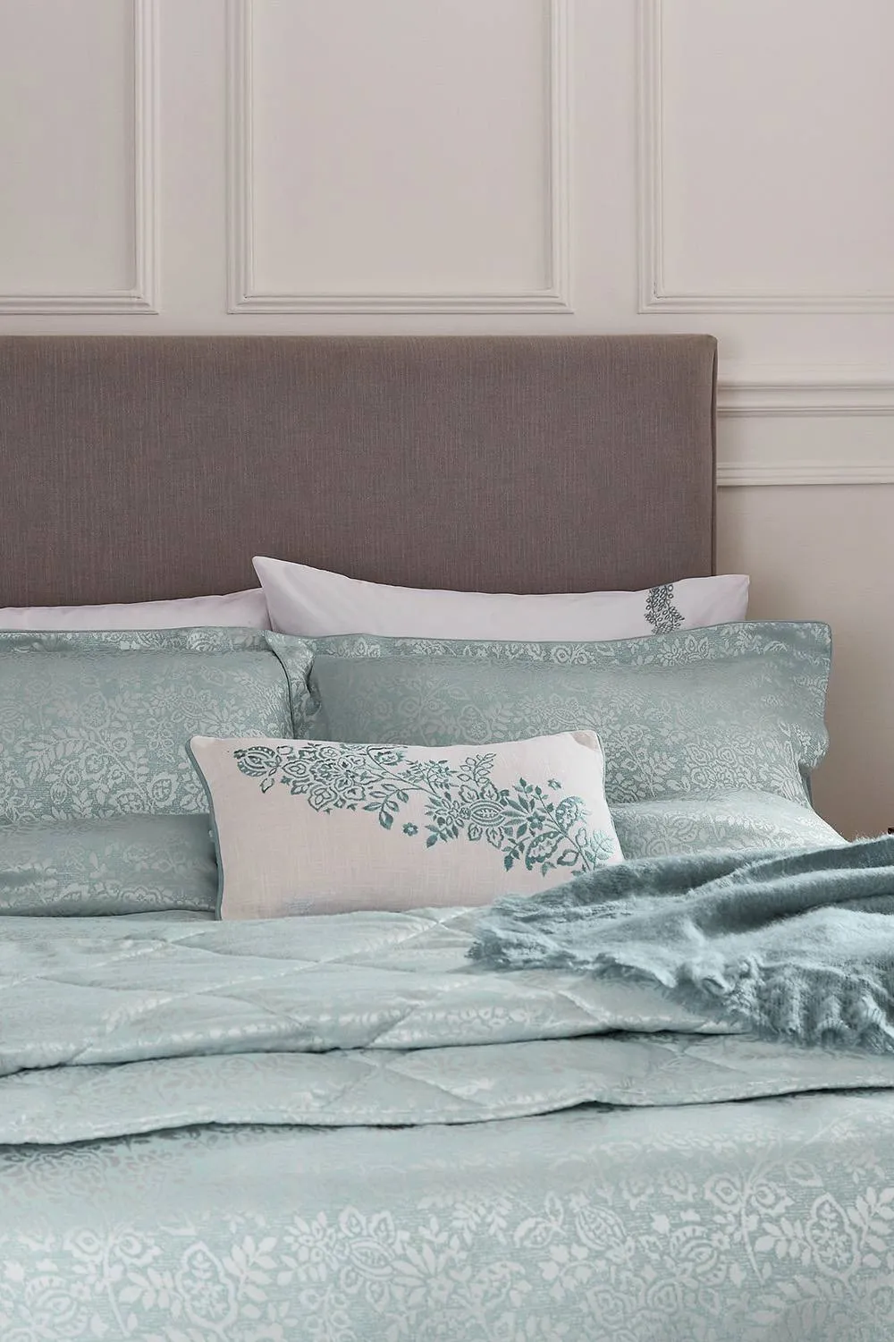 1951 'Atea' Cotton Duvet Cover Set in Duck Egg Blue 2