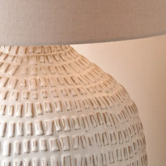 Return - Pacific Lifestyle Scandi Textured Table Lamp 2