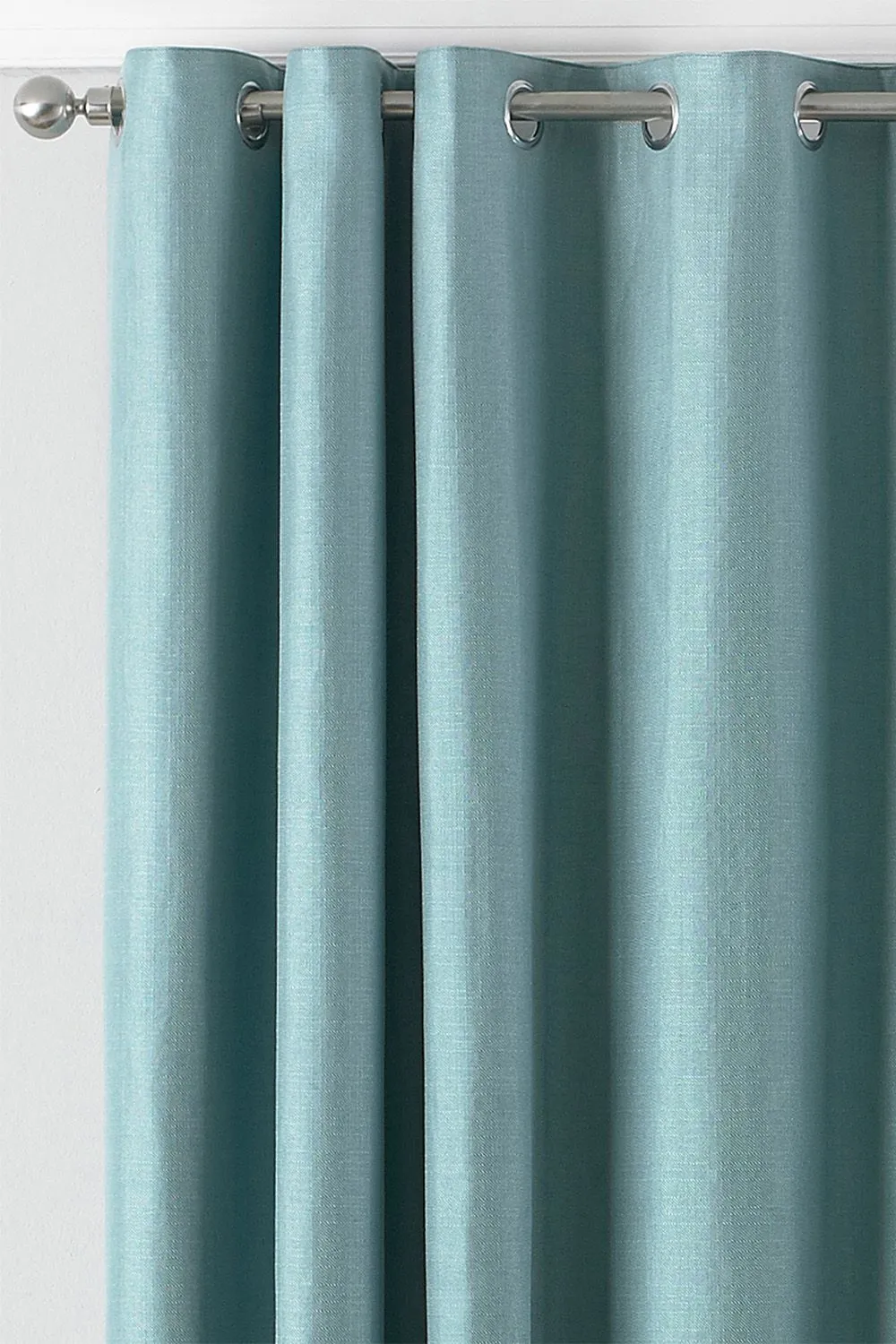 Paoletti Atlantic Twill Woven Eyelet Curtains in Duck Egg Blue 2