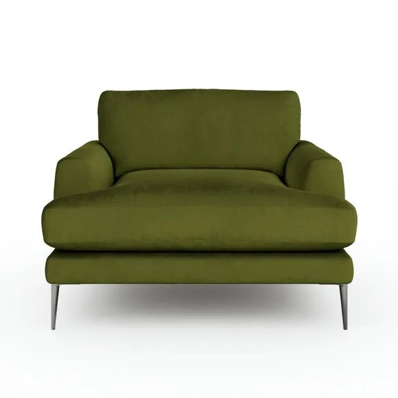 Lawson Matte Plush Velvet Snuggle Chair 6