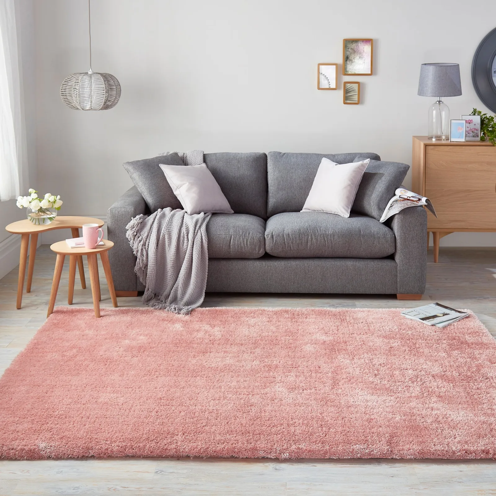 Indulgence Shaggy Rug Pink