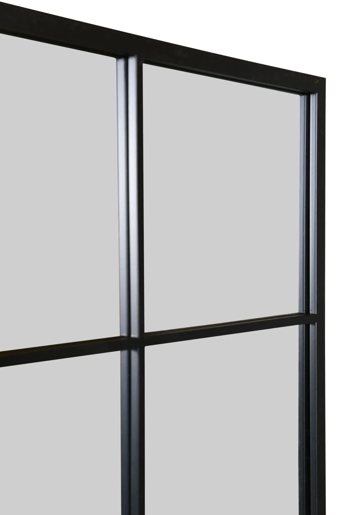 MirrorOutlet The Fenestra Black Window Leaner / Wall Mirror 69" X 43" 174CM X 110CM 5