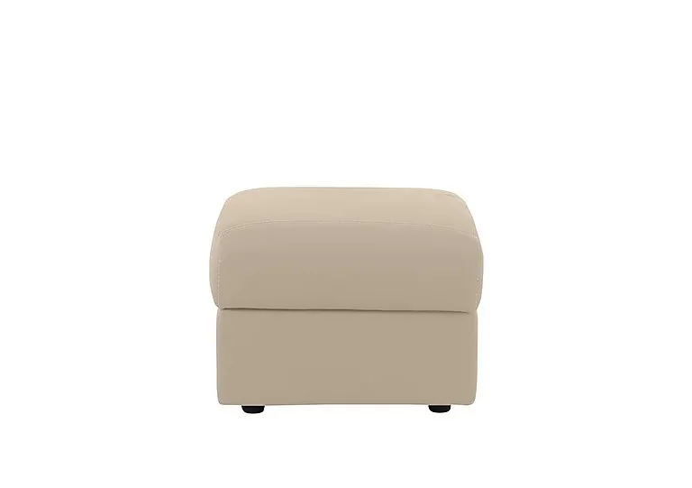 Pepino Leather Storage Footstool - Torello Fango