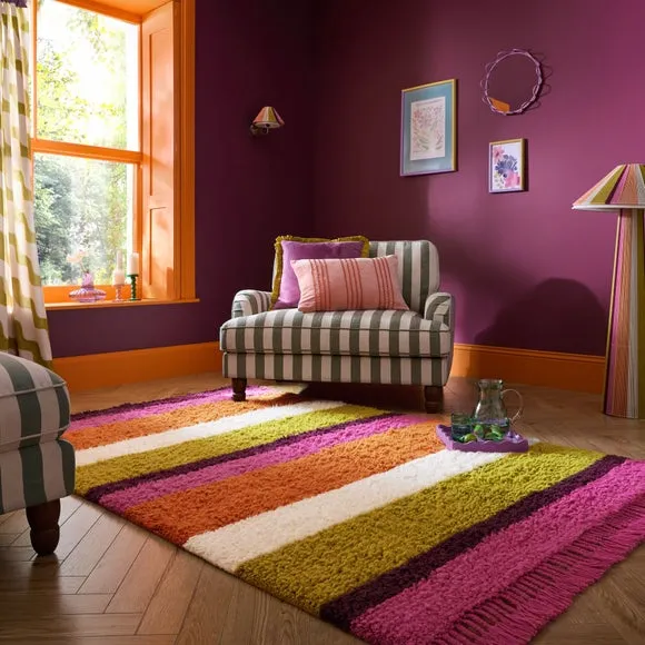 Sophie Robinson Sunset Stripe Berber Rug 1