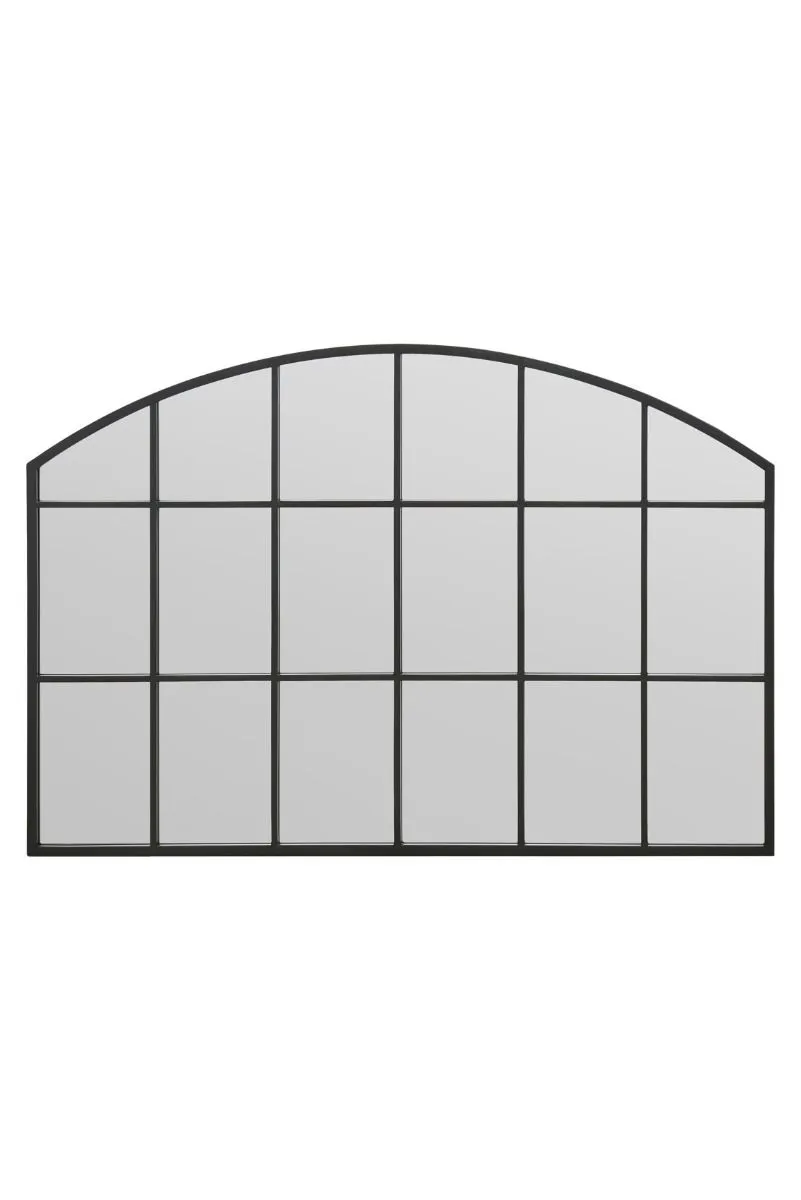 MirrorOutlet Black Framed Arched Wall Garden Mirror 43" X 29" (110CM X 75CM) 4