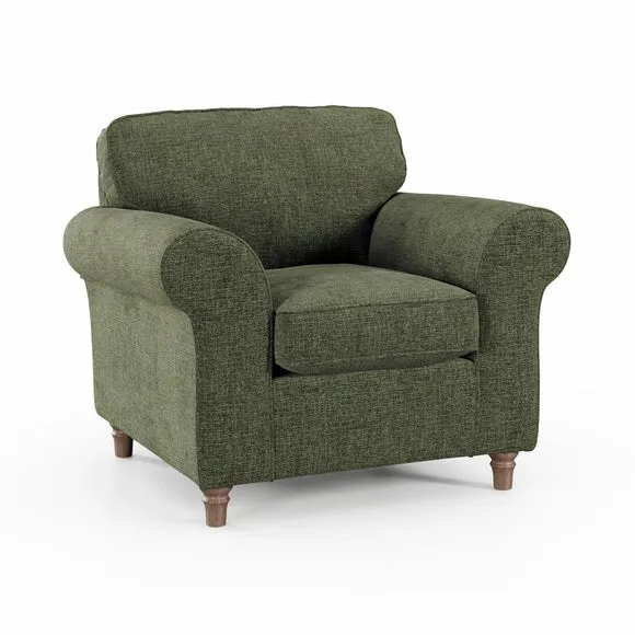 Flori Chenille Soft Texture Armchair 6