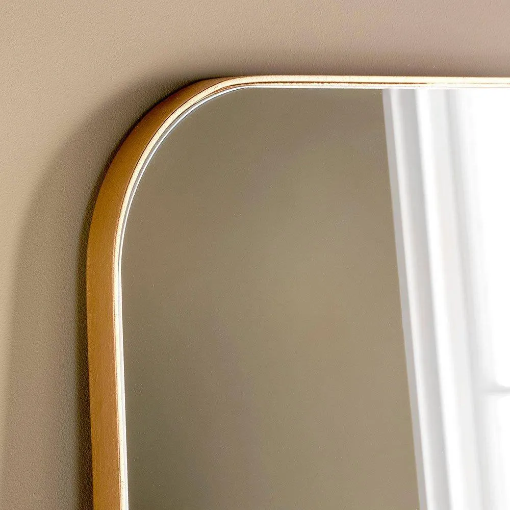 Yearn Mirrors Minimal Large Gold Mantle Mirror 100(w) x 100cm(h) 2