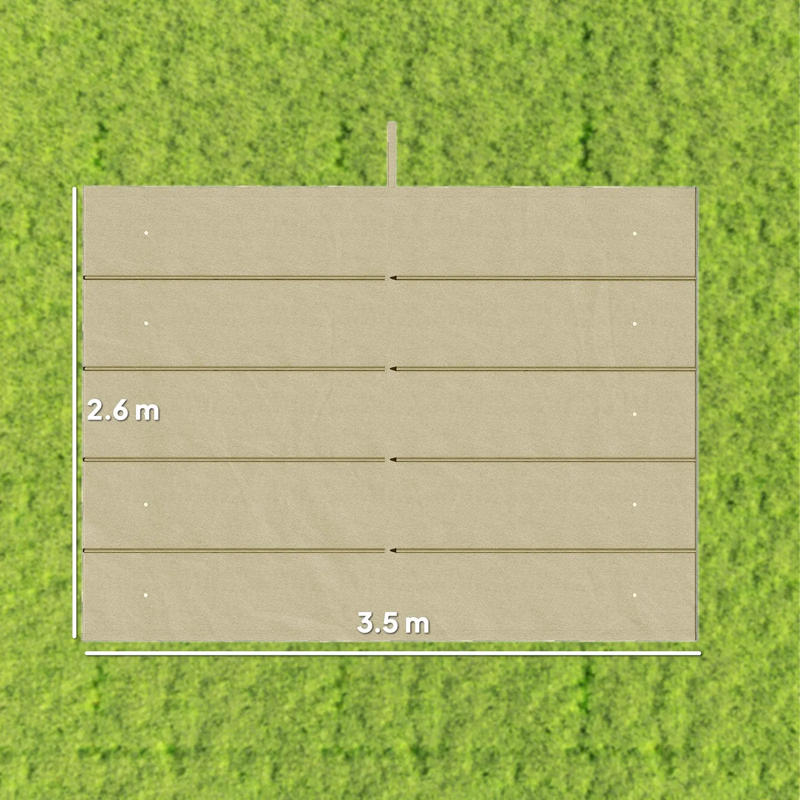 OUTSUNNY 3.5x2.6 m Pergola Cover Replacement for 4x3 m Frame in Beige 3