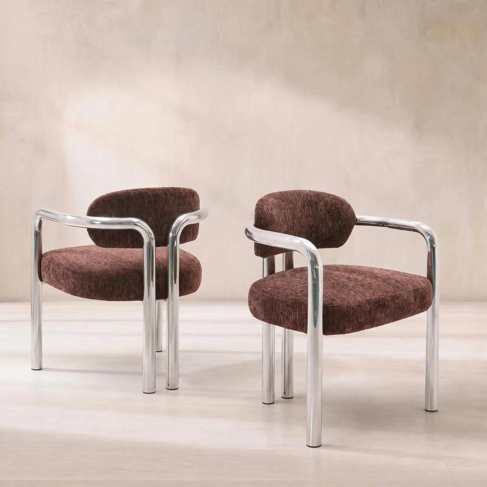 Radcot Dining Armchair, Brown Fabric | Barker & Stonehouse