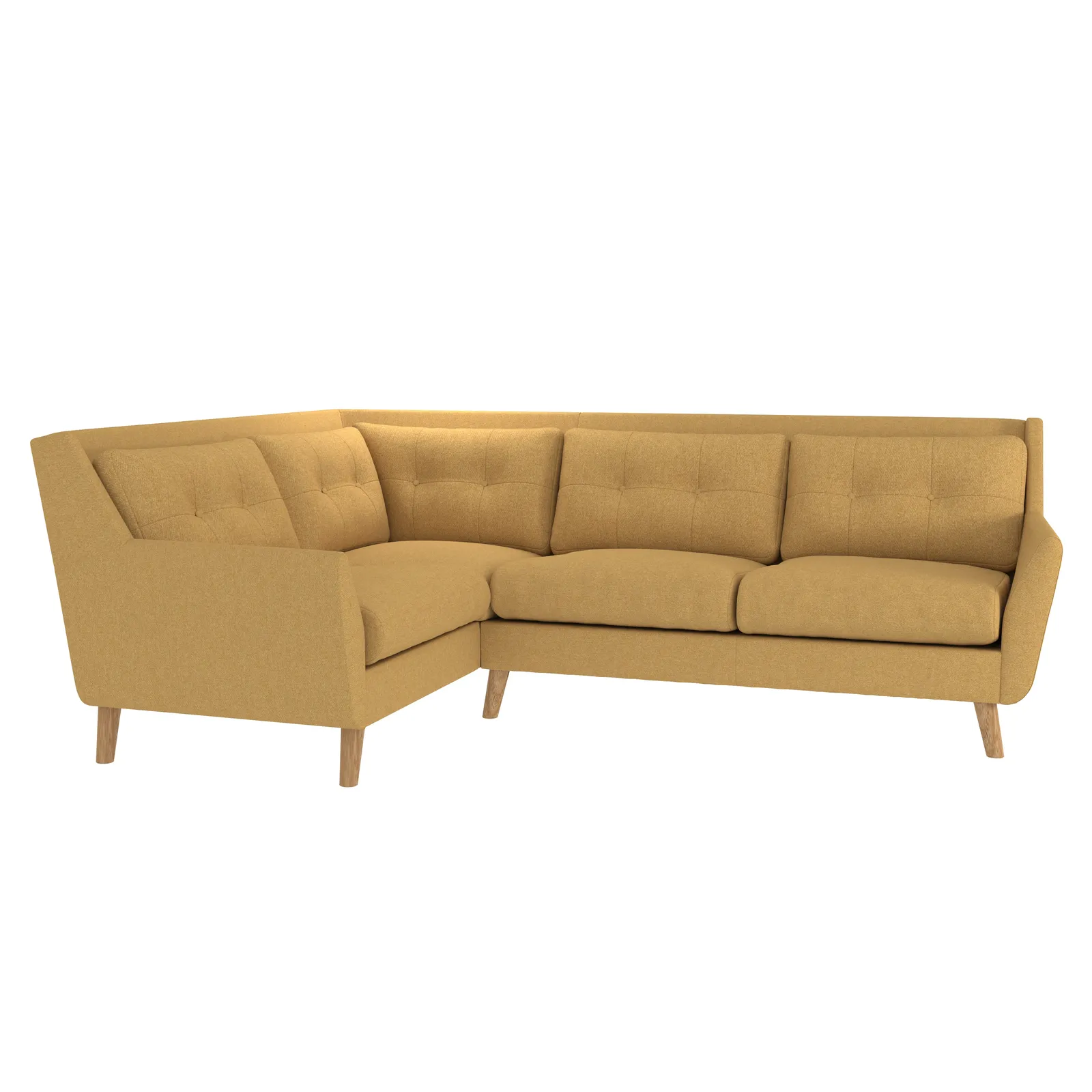 Halston Fabric Corner Sofa Yellow
