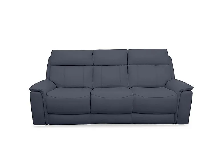 Chill Leather 3 Seater Sofa - BV Ocean Blue