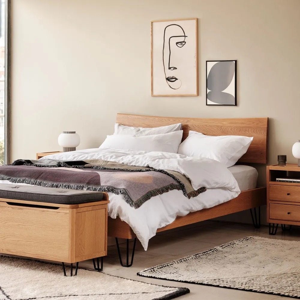 Heal's Brunel Bed Double, Headboard Oak 3