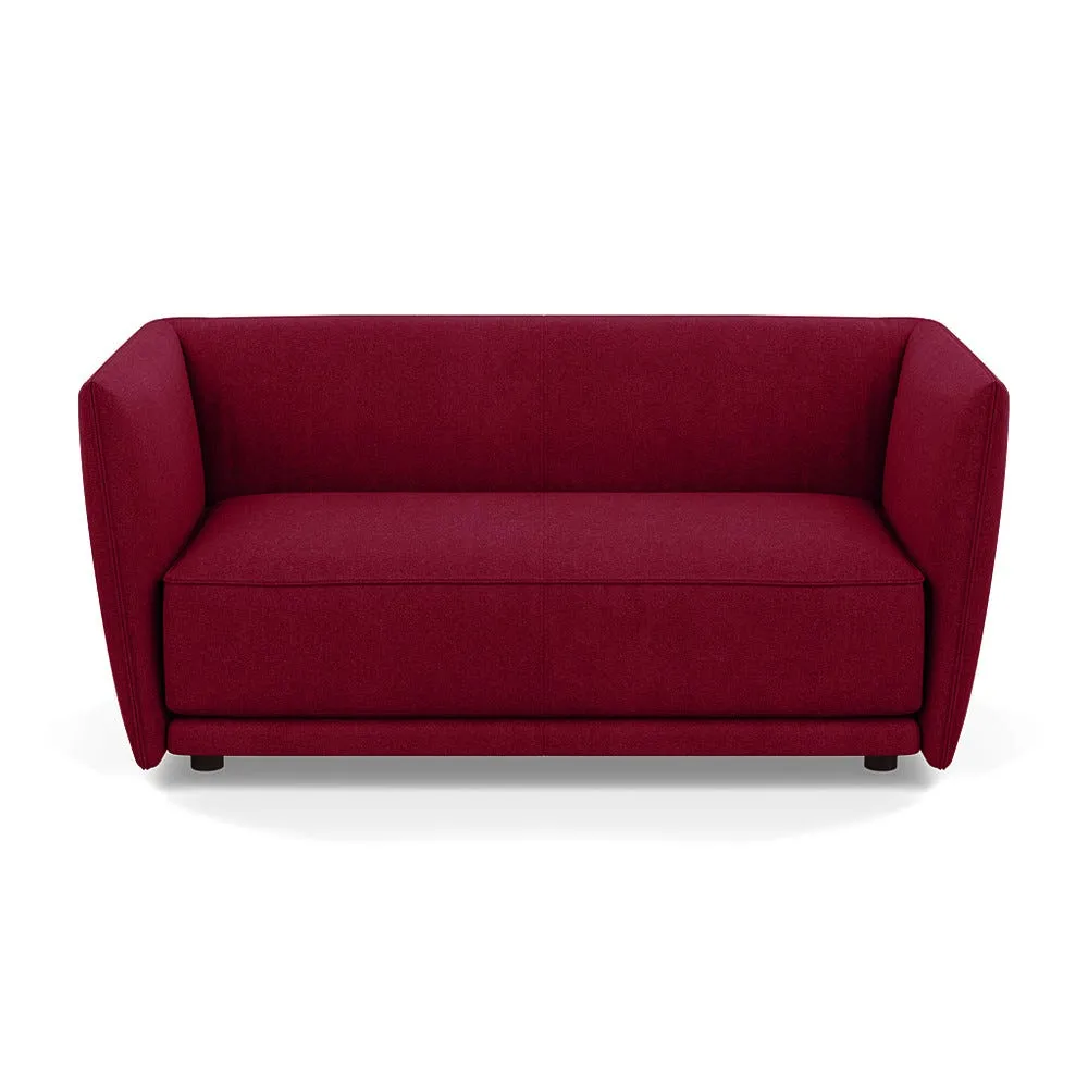 Heal's Valley 2 Seater Sofa St Moritz Red Walnut Stain Feet