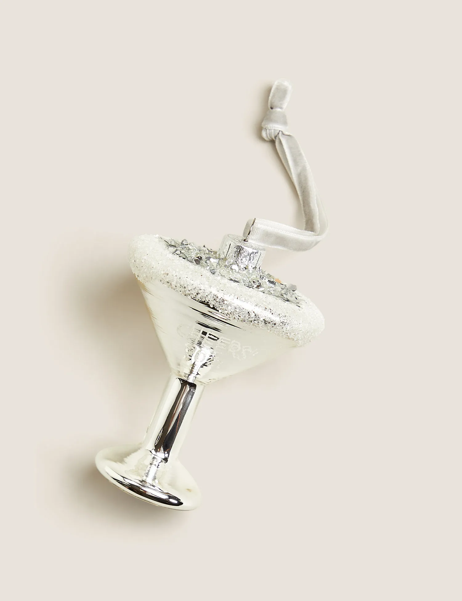 M&S Martini Glass Hanging Tree Decoration