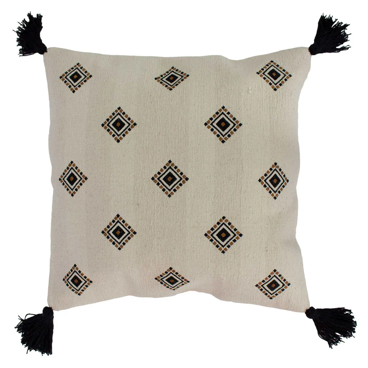 Embroidered Tassel Cushion