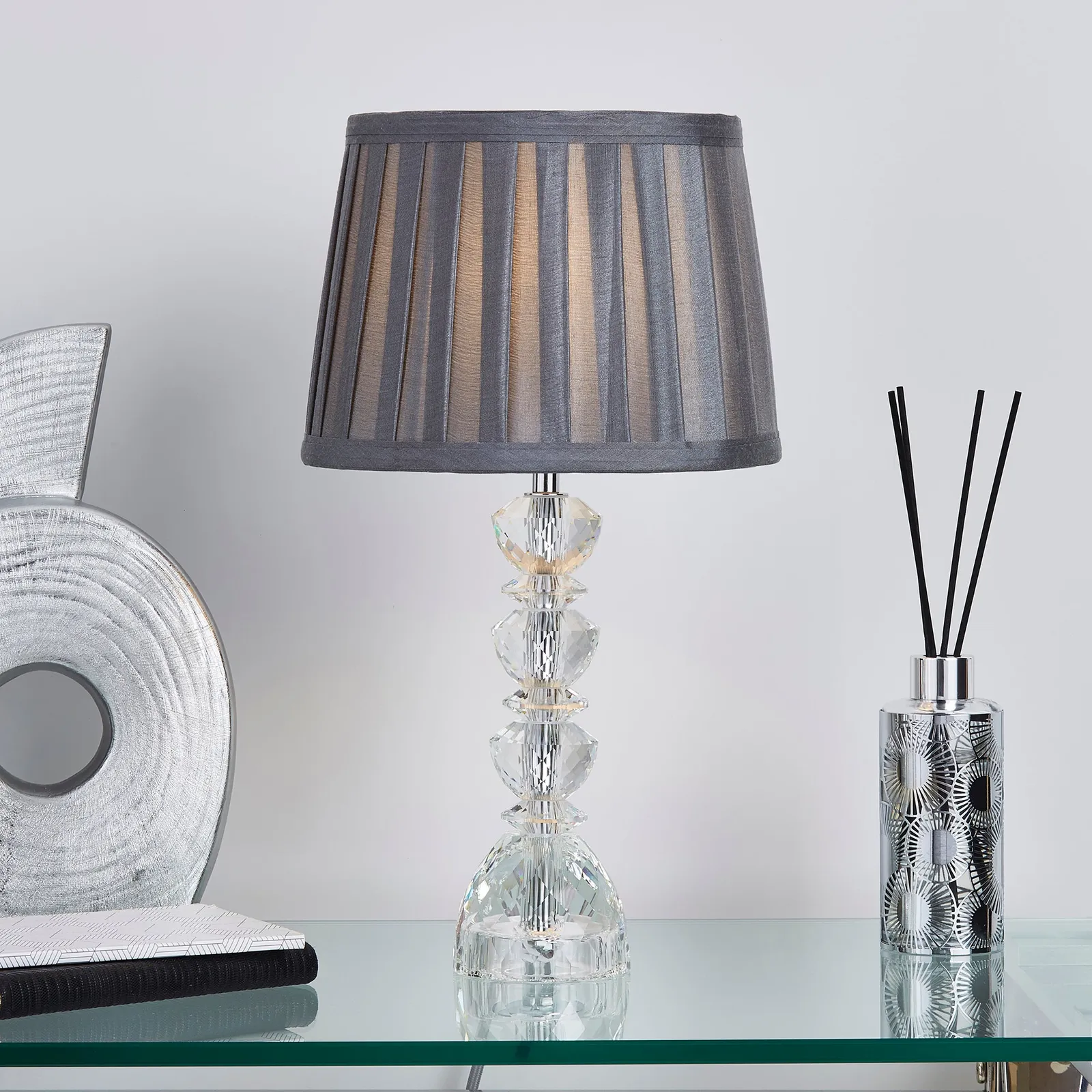 Dorma Mini Genevieve Table Lamp Grey