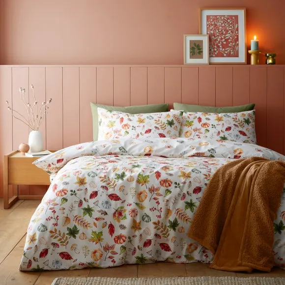 Catherine Lansfield Pumpkins Duvet Cover and Pillowcase Set 1