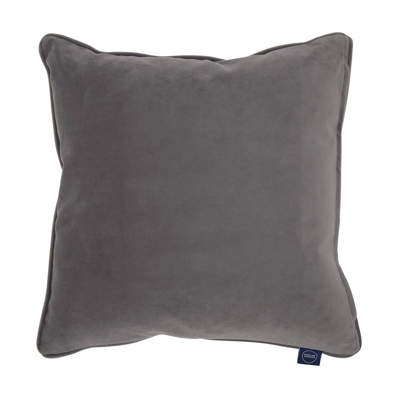 Plush Velvet Cushion, Charcoal