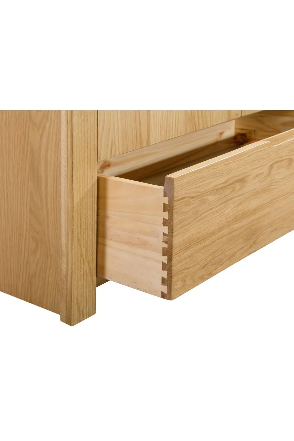 Julian Bowen Curve 6 Drawer Wide Chest in Light Oak 6