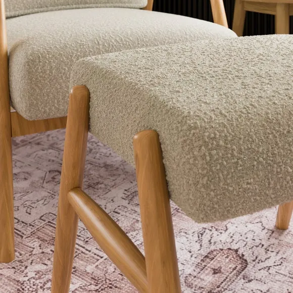 Alpine Spindle Boucle Footstool 2