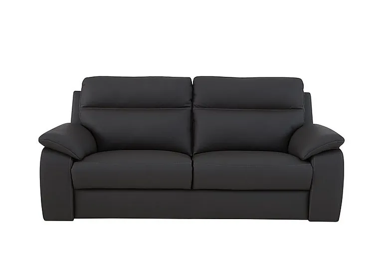 Pepino 3 Seater Leather Sofa - Torello Grigio Scuro