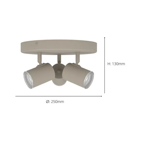 EGLO Consuma 3 Light Adjustable Semi Flush Spotlight 4
