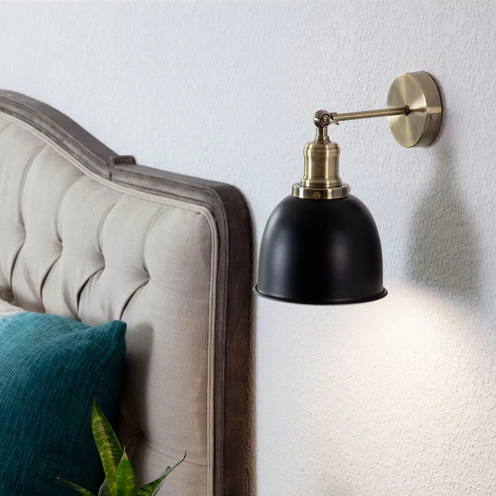 ValueLights Wilhelm Pair of Gold Indoor Wall Lights