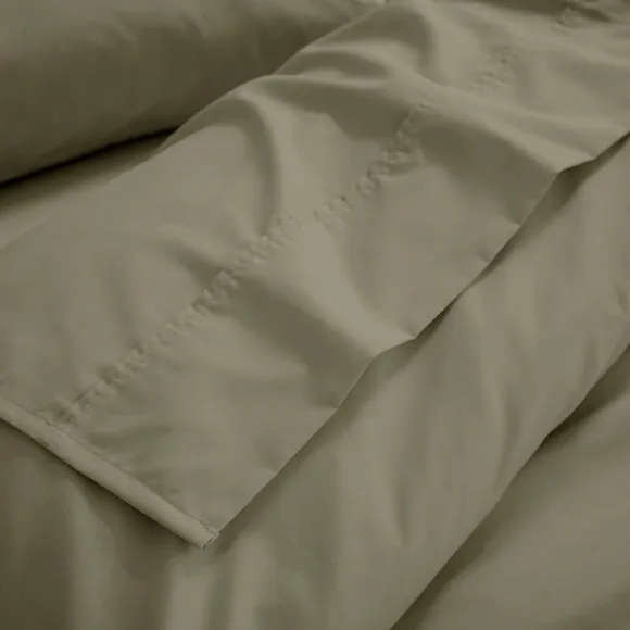 Dorma Crisp & Fresh 400 Thread Count Egyptian Cotton Percale Flat Sheet 1