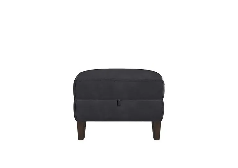 Uno Fabric Storage Footstool - Charcoal