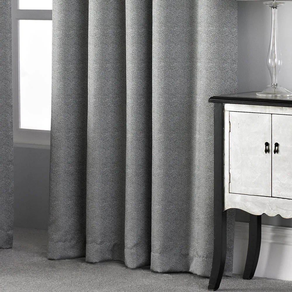 Paoletti Pendleton Eyelet Curtains in Dark Grey 3