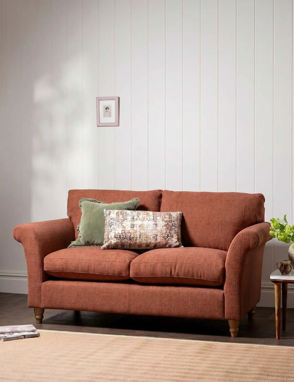 BARKER AND STONEHOUSE Amelie Fabric Medium 2 Seater Sofa Dark Red