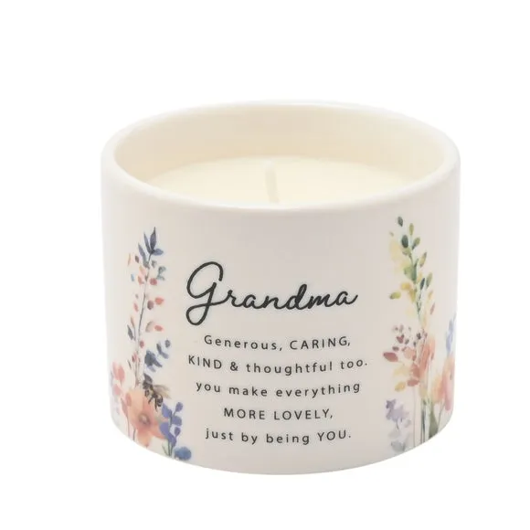 The Cottage Garden Ceramic Candle 100g Grandma, Multi 3