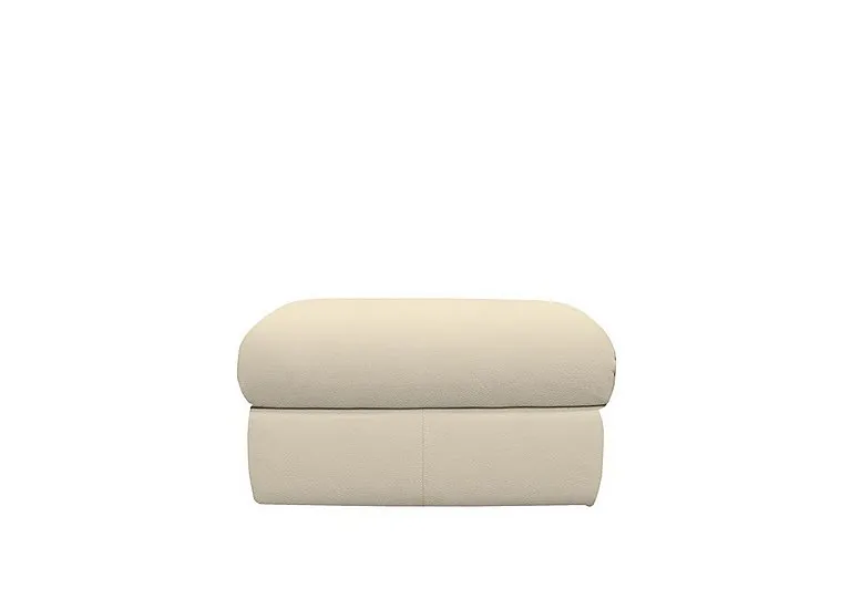 Kingsbury Leather Storage Footstool - Cambridge Stone
