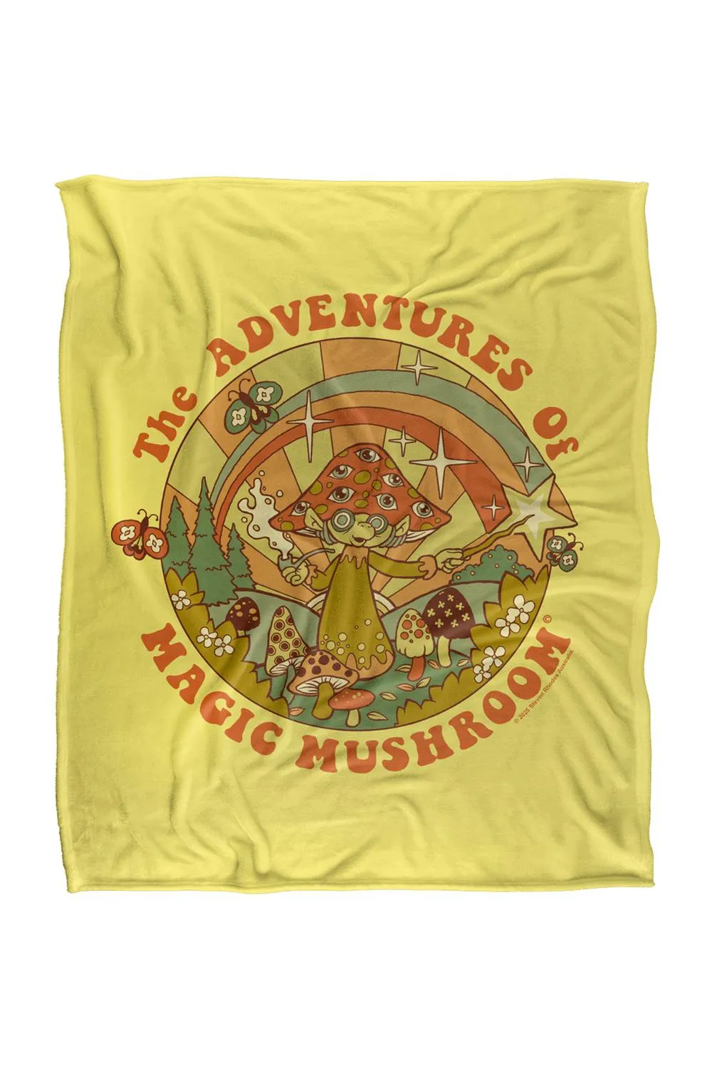 Steven Rhodes Magic Mushroom Silky Touch Super Soft Throw Blanket