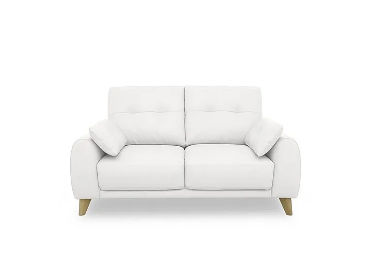 Malmo Leather 2 Seater Sofa - BV Star White