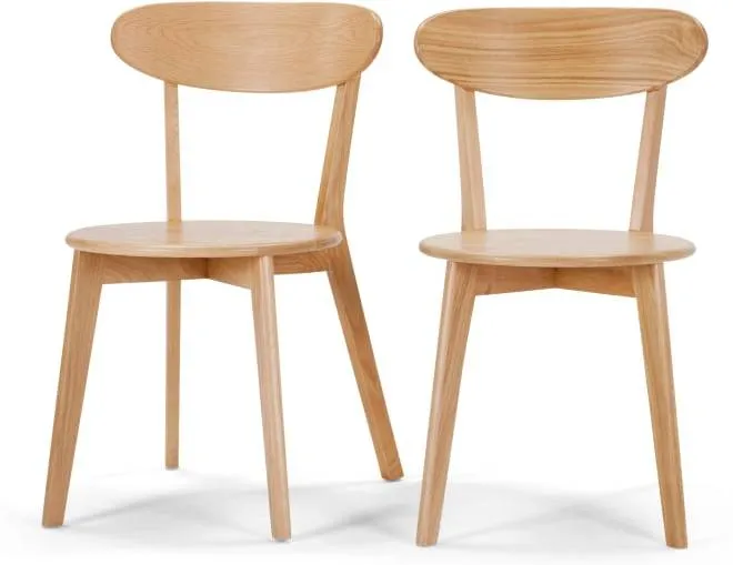 Set of 2 Fjord Dining Chairs, Oak