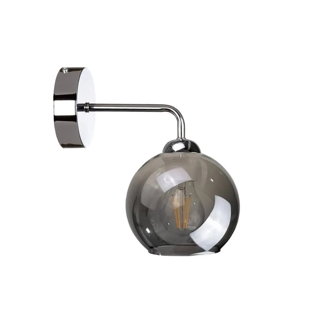 Netlighting Pluton Dome Wall Lamp Silver 23cm 1x E27