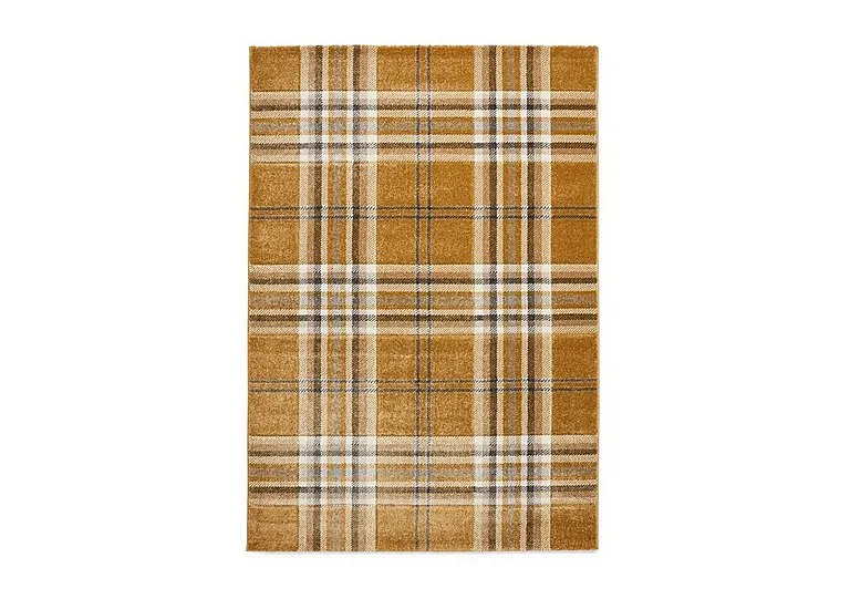Kelso Check Rug - 80cm-x-150cm - Ochre