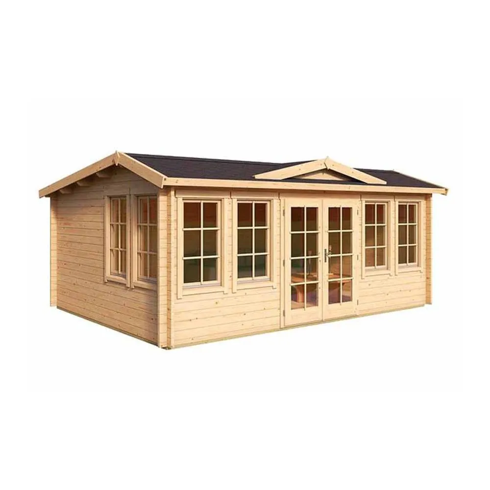 Lasita Maja Ltd Balmoral-Log Cabin, Garden Room, Home Office - L570xW421.3xH239.4 cm in Light Tan 2