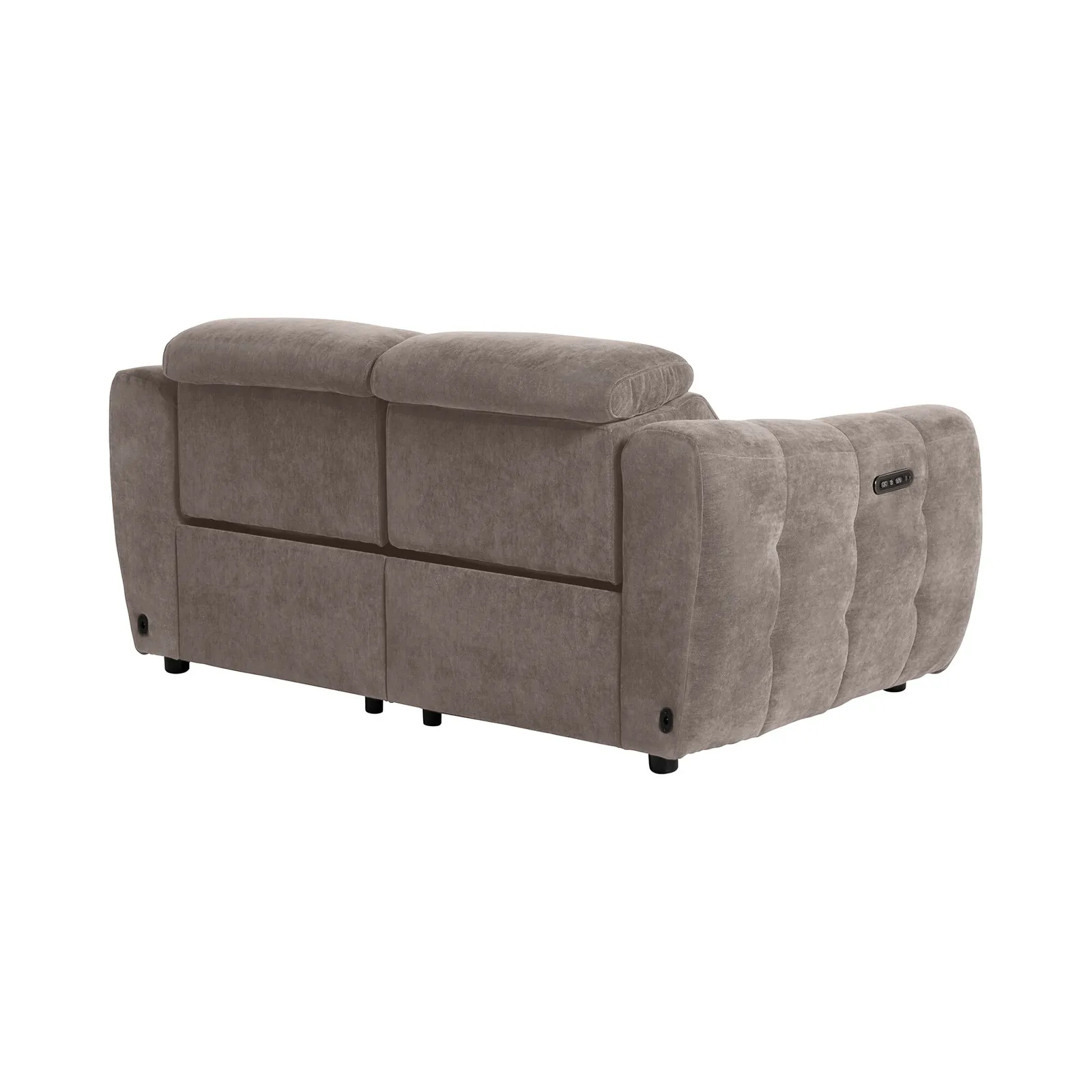 Montgomery 2 Power Seater & Headrest Recliner Sofa, Grey Fabric | Barker & Stonehouse 6