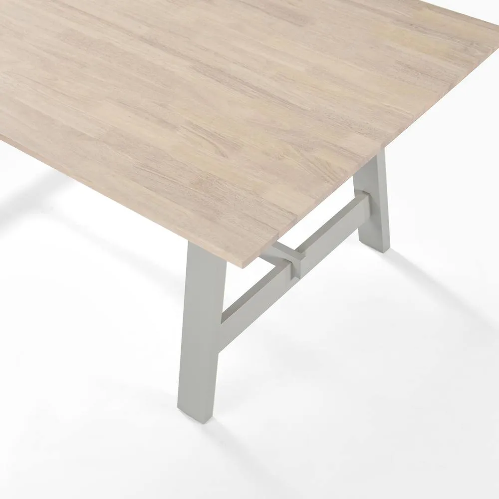 FurnitureboxUK Blakeney Rectangular Wood 6 Seater Dining Table in Off-White 5