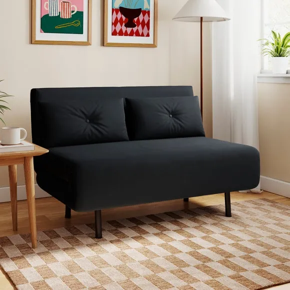 Phoebe Velvet Small Double 2 Seater Sofa Bed 1