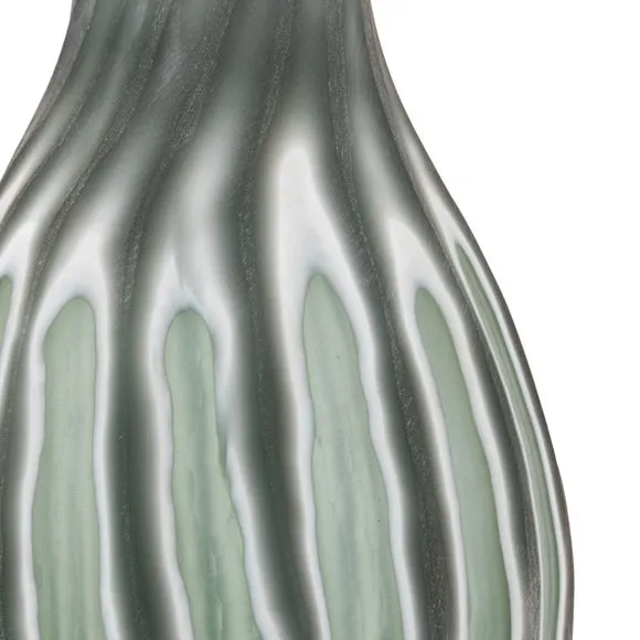 Cedar & Sage Morella Swirl Hand Carved Glass Sage Vase 2