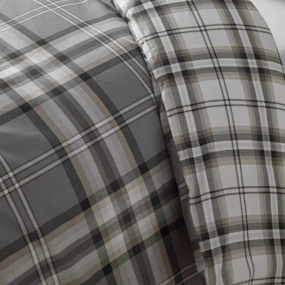 Catherine Lansfield Kelso Check Duvet Cover & Pillowcase Set 5
