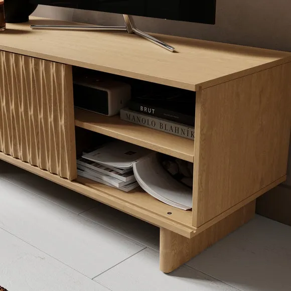 Inga Small TV Unit for TVs up to 44", Oak Effect 2