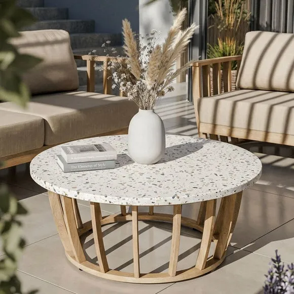 Lucca 5 Seater Wood Lounging Set With Coffee Table 3