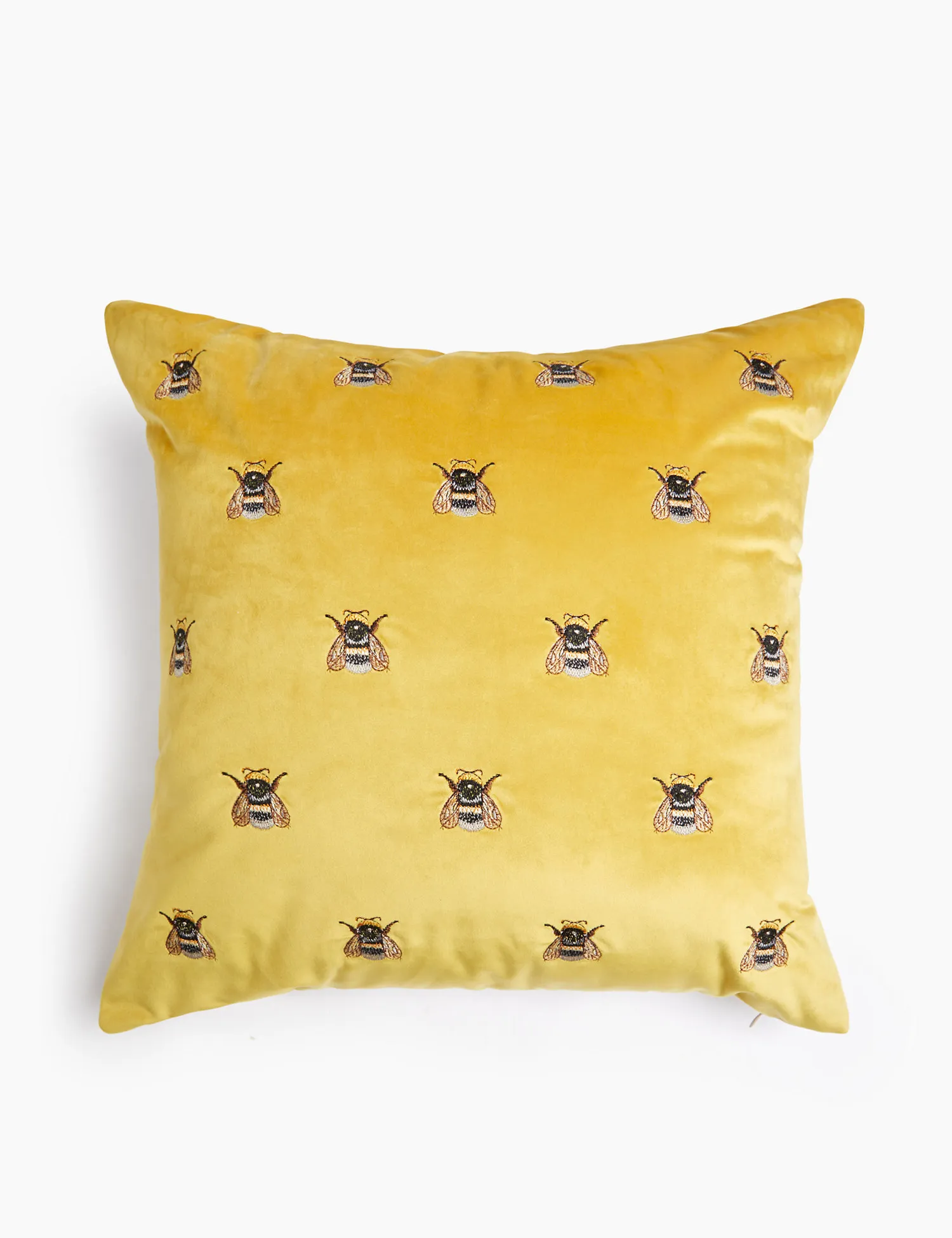 M&S Velvet Bee Embroidered Cushion