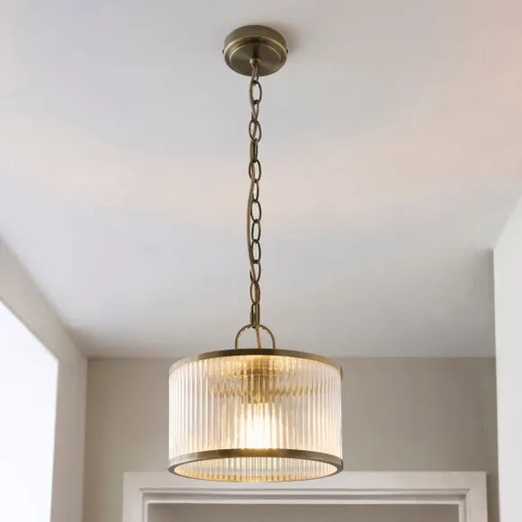 Alyn Ribbed Adjustable Pendant Light 1