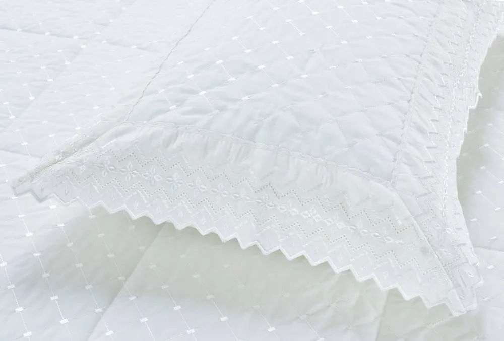 Rapport Home Richmond Pillowcase Pair in White 2