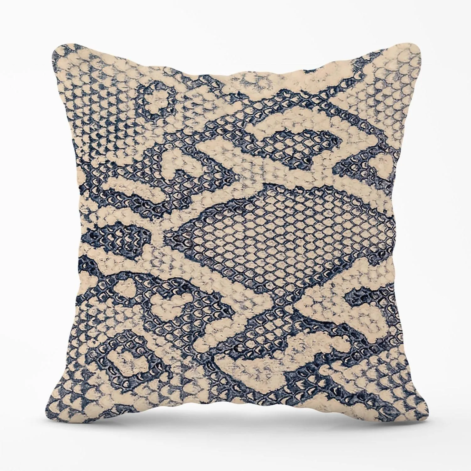 Warren Reed - Designer Snake Skin Outdoor Cushion in Grey